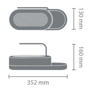 לויזון מרקט,אורגנייזר לכיור המטבח, שחור מינרלי  SinkStyle ברבנטיה  Brabantia,105