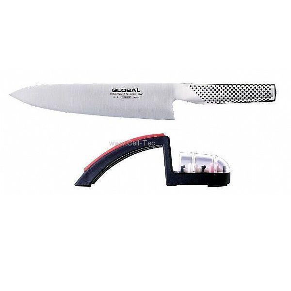 לויזון מרקט,סט סכין שף G2 ומשחיז GLOBAL GB-220 גלובל יפן, לויזון מרקט,סט סכין שף G2 ומשחיז GLOBAL GB-220 גלובל יפן,