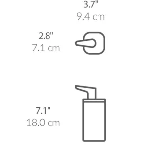 לויזון מרקט,דיספנסר לסבון ידני 295 מ"ל, מרובע שחור מאט סימפלהיומן Simplehuman,106 לויזון מרקט,דיספנסר לסבון ידני 295 מ"ל, מרובע שחור מאט סימפלהיומן Simplehuman,106