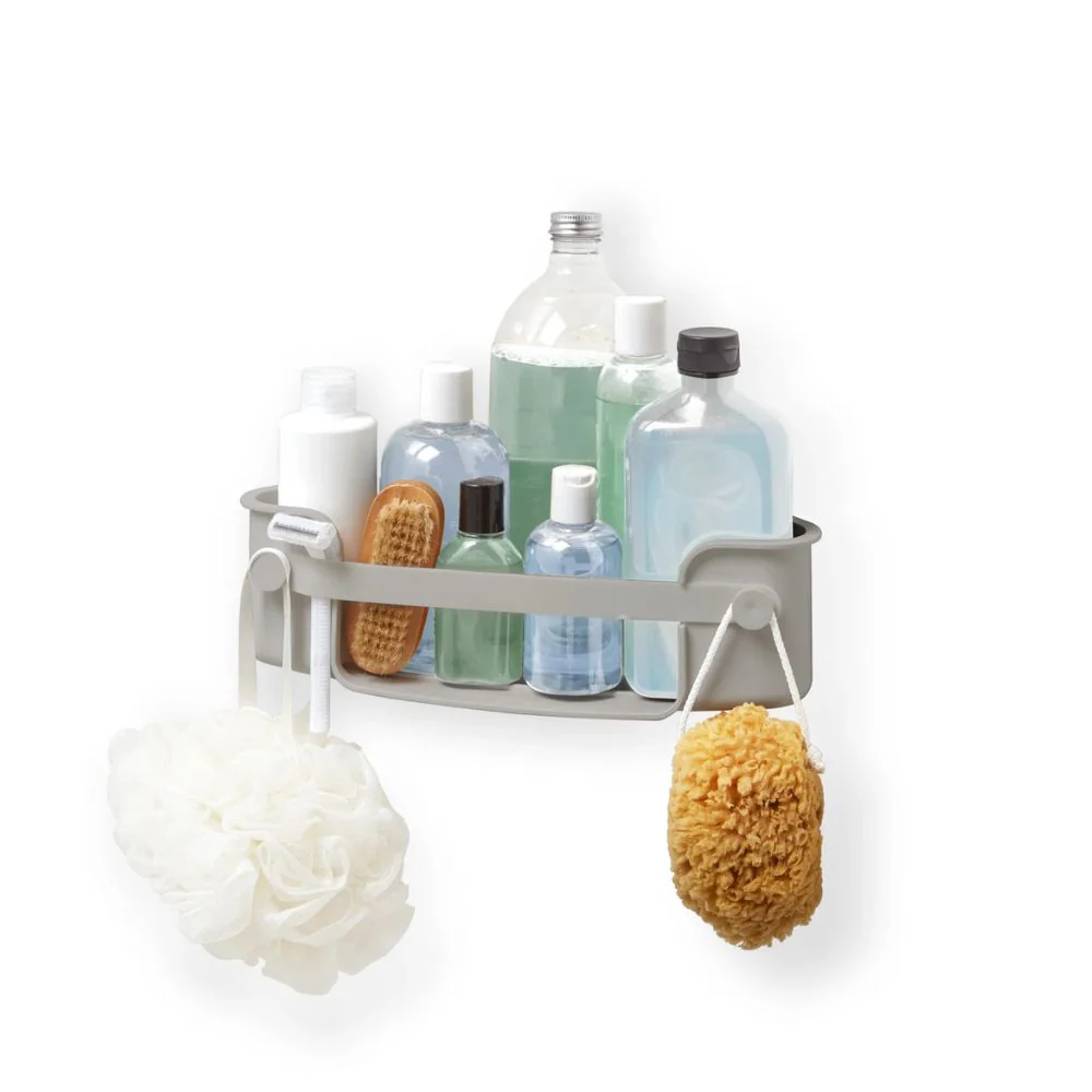 לויזון מרקט,מדף אמבטיה פינתי Flex Gel אפור אומברה UMBRA, לויזון מרקט,מדף אמבטיה פינתי Flex Gel אפור אומברה UMBRA,