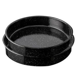 לויזון מרקט,סט 2 תבניות עגולות אמייל 26X6 / 32X6 ס"מ ENAMELWARE שחור Food Appeal,91