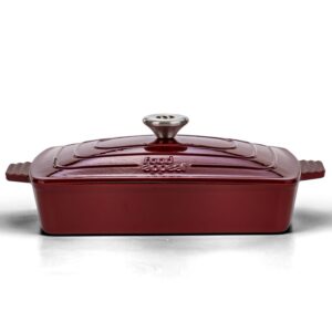 לויזון מרקט,רוסטר קדירה יציקת ברזל 33.5X23.5 ס"מ HERITAGE אדום FOOD APPEAL,26