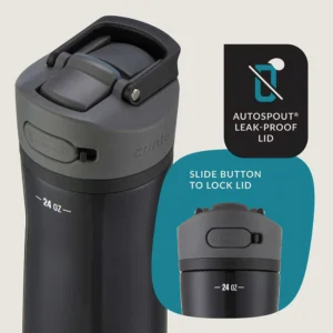 לויזון מרקט,בקבוק מתכת ASHLAND CHILL 2.0 שחור 720 מ"ל CONTIGO  קונטיגו,129