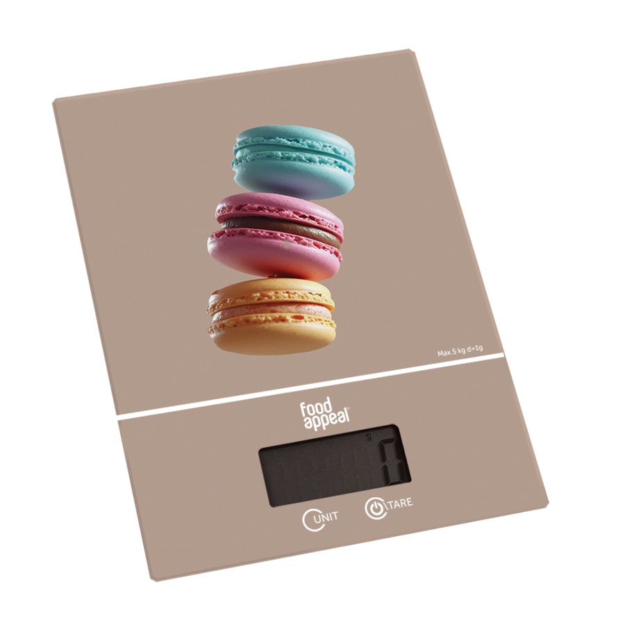 לויזון מרקט,משקל מטבח דיגיטלי 5 ק"ג מקרון מוקה Food Appeal, לויזון מרקט,משקל מטבח דיגיטלי 5 ק"ג מקרון מוקה Food Appeal,