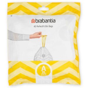לויזון מרקט,שקיות לפח אשפה 3 ליטר 40 יחידות Brabantia קוד A,62