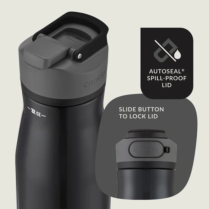 לויזון מרקט,בקבוק מתכת CORTLAND CHILL 2.0 שחור 950 מ"ל CONTIGO, לויזון מרקט,בקבוק מתכת CORTLAND CHILL 2.0 שחור 950 מ"ל CONTIGO,