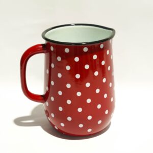 לויזון מרקט,קנקן אמייל שתייה קרה 2.5 ליטר ירוק נקודות,379