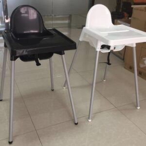 לויזון מרקט,כסא אוכל לתינוק פלסטיק עם מגש מתפרק לבן,41