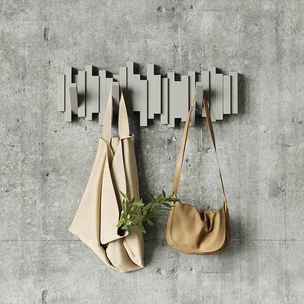 לויזון מרקט,מתלה STICKS אפור אומברה UMBRA, לויזון מרקט,מתלה STICKS אפור אומברה UMBRA,