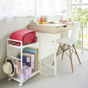 לויזון מרקט,עגלה דו-שכבתית חצי סגורה עם ידית לבנה,387