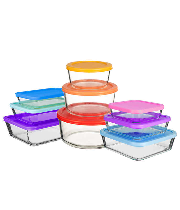 לויזון מרקט,סט קופסאות אחסון זכוכית 9 חלקים COOK & STORE, לויזון מרקט,סט קופסאות אחסון זכוכית 9 חלקים COOK & STORE,