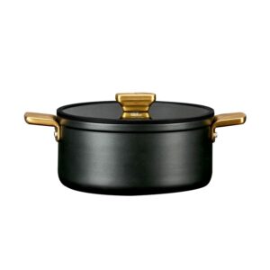 לויזון מרקט,סוטז' 32 ס"מ ENIGMA NONSTICK שחור ידיות זהב פוד אפיל Food appeal,26