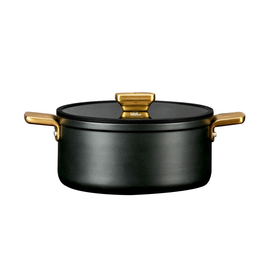 לויזון מרקט,סוטז' 32 ס"מ ENIGMA NONSTICK שחור ידיות זהב פוד אפיל Food appeal, לויזון מרקט,סוטז' 32 ס"מ ENIGMA NONSTICK שחור ידיות זהב פוד אפיל Food appeal,