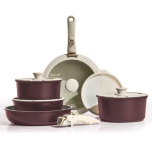 לויזון מרקט,סט סירים 12 חלקים עם ידית נשלפת FLEXI סגול פוד אפיל FOOD APPEAL,139