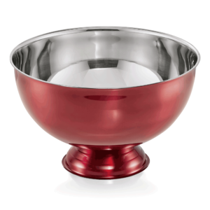 לויזון מרקט,קערת פונץ'/שמפניירה אדומה 38 ס"מ נירוסטה WAS GERMANY,406