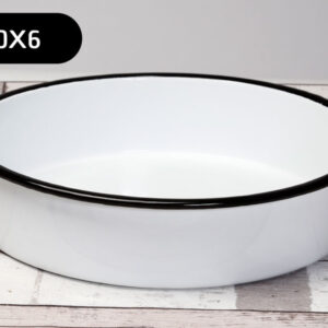 לויזון מרקט,תבנית עגולה אמייל לבן,379