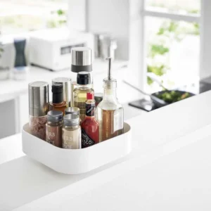 לויזון מרקט,מגש אחסון מסתובב למטבח לבן YAMAZAKI,32