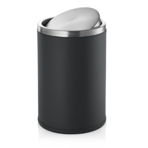 לויזון מרקט,פח 9 ליטר  כיסוי עור סינתטי שחור WAS GERMANY,