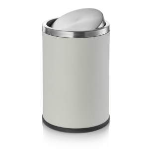 לויזון מרקט,פח 9 ליטר כיסוי עור סינתטי לבן WAS GERMANY,