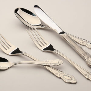 לויזון מרקט,סט סכו”ם 24 חלקים מהודר בארוק מעוצב כסוף,