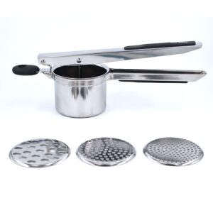 לויזון מרקט,מועך תפו"א לחיצה מנירוסטה + 3 דיסקיות FOOD APPEAL,