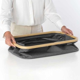 לויזון מרקט,סל כביסה מתקפל 40 ליטר, בד אפור כהה Pepper Black מסגרת במבוק Brabantia, לויזון מרקט,סל כביסה מתקפל 40 ליטר, בד אפור כהה Pepper Black מסגרת במבוק Brabantia,